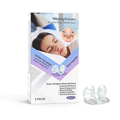 WoodyKnows Super-Support Nasal Dilator, Improves Sleep and Sports Airflow, Nasal Congestion and Nose-Related snoring aid (L 4Pack)
