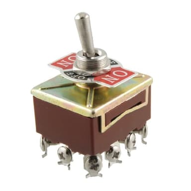 uxcell® AC 15A/250V 10A/380V Screw Terminals On/Off/On 4PDT Toggle Switch