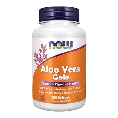NOW Foods Supplements, Aloe Vera (Aloe barbadensis) 10,000 mg, Supports Digestive Health*, 250 Softgels