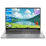 Lenovo IdeaPad 1 Home Laptop, 15.6" FHD Display, Intel Celeron Dual Core Processor, 12GB RAM, 384GB Storage(128GB eMMC + 256GB PCIe), 1 Yr Office 365, Wi-Fi 6, W11H, Additional 1 Yr ADP