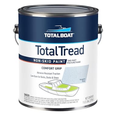 TotalBoat Non-Skid Deck Paint, Marine-Grade Anti-Slip Traction Coating for Boats, Wood, Fiberglass, Aluminum, and Metals (Gray, Gallon)