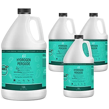 MAXTITE 6% Hydrogen Peroxide Solution - 4 Gallons (Just Food-Grade H2O2 & Water!) - Ecofriendly Natural Cleaning Solution for Kitchen, Bath, Laundry & More - HDPE Jug w/Child-Safe Cap Made in USA