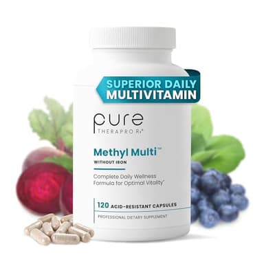 Pure Therapro Rx Methylated Multivitamin for Men and Women | Made in USA | Methyl Multi Without Iron Methyl B12 & Methylfolate | 120 Capsules, 2-Month Supply