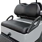 PZWLI Golf Cart Front Seat Covers for Golf Cart Club Car Precedent Original Regular Cushion,Smooth and Simple Style,No Stapler, Golf Cart Vinyl Waterproof Replacement Seat Cover,(Black)