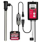 YLboyLIAN 1800W Immersion Water Heater Portable Electric Hot Tub & Pool Fully Submersible Water Heater with Thermostat, GFCI Leakage Protection for Bathtub, Buckets, Swimming Pool, Baptistry, Pools