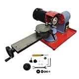 INTBUYING Circular Saw Blade Sharpener, 110V 250W Round Saw Blade Grinder Machine, with 6 Saw Centerings, 5in Grinding Wheel, Rotary Angle Saw Blade Sharpening Machine for Carbide Tipped Saw Blades