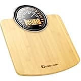 Adamson Hybrid 2-in-1 Analog & Digital Weighing Scale for Body Weight up to 400lbs + Thick Tempered Glass + Extra Large Display + Easy to Read Digital Bathroom Scale + New - Wood