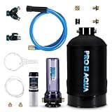 PRO+AQUA Portable RV Water Softener 16,000 Grains and Filtration System Bundle, Filter and Soften Hard Water for RV Trailers Vans