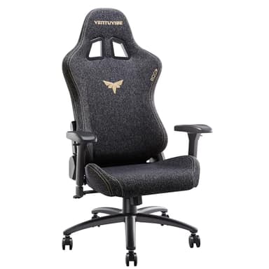 VENTUVIBE Gaming Chair 4D Adjustable Armrests - 155° Reclining & 320lb Capacity, High Back Ergonomic Computer Chair with Lumbar Support, Fabric Office Chair for Adults (Black)