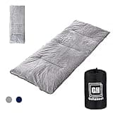 Gehannah Thick Camping Sleeping Pad, Soft Comfortable Microfiber Camping Cot Pads for Adults, Lightweight Foldable Sleeping mats for Traveling Hiking Backpacking Traveling Grey Large