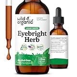 Wild & Organic Eyebright Herb Tincture - Eye Support with Eyebright Supplement - Dietary Euphrasia Extract Liquid Drops - Vegan, Sugar Alcohol-Free - 2 fl oz
