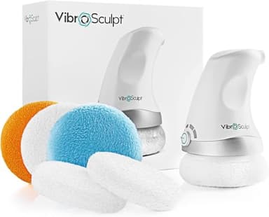 Vibro Sculpt 1.0 Body Sculpting Machine – Handheld Lymphatic Drainage Massager - Skin Tightening Device with 5 Pro Pads for Belly, Arms, Legs & Glutes
