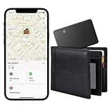 GPS Wallet Tracker Card，GPS Vehicle Tracker - Rechargeable & Slim Design, Works with Apple Find My (iOS Only) - Perfect for Luggage Tags, Passports & Phones - IP68 Waterproof Item Finder