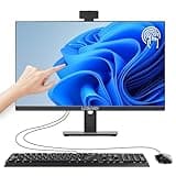 LCOEVOI All-in-one Desktop Computer Touchscreen PC, N5095 Quad Core 16G RAM 512G SSD ROM, Liftable Arm Rotatable Monitor WiFi & Bluetooth Connection PC Desktop for Home Study Office & Casual Gaming