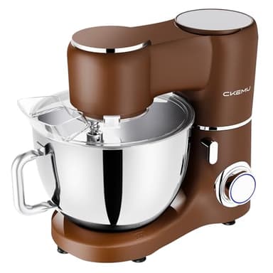 CKEMU Stand Mixer, 9-Quart Stainless Steel Bowl, 660W Professional Power, Multiple Speed Options, Sturdy Design, Easy to Clean, Lifetime Support, SM-1550(Caramel)