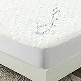 Cooling Bamboo Viscose Waterproof RV King Mattress Protector for 72 x 80 or 70x80 Narrow King Bed with Stretchy Skirt Fitted Noiseless Matressprotector Cover