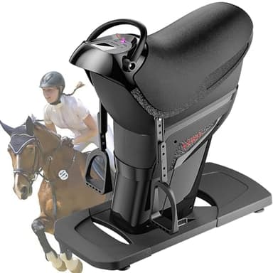 HESMAX Electric Horse Riding Machine, 3D Simulation Abdominal Exercise Machine, Horse Riding Exercise Machine with 20 Adjustable Speed & LED Display, Professional Home/Gym Training Equipment 5i16