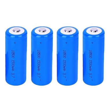 ADZCBMHKP 3.7V 1500mAh 18500 Rechar 4Pcs Button Top Large Capacity for,LED,Mini Fans etc.