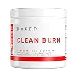 Kaged Thermogenic Powder Clean Burn Orange Mango Men & Women Weight Management Supplement Organic Caffeine Apple Cider Vinegar 30 Servings