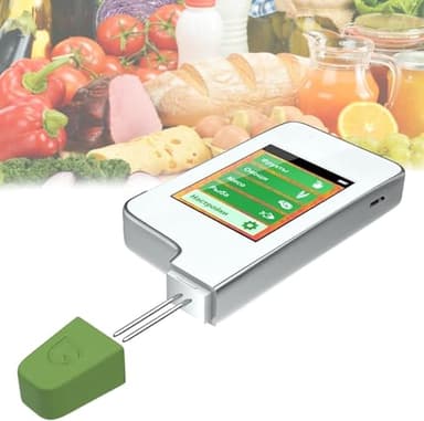 HEQIM Fruit Pesticide Residue Tester, 6 in 1 Nitrate Tester, Fruit Vegetable Meat Radiometer, for Fruits, Vegetables, Meat and Fish - Accurate and Reliable Testing, Detection Range: 0-9999mg/kg