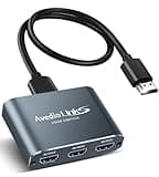HDMI Switch 3 in 1 Out 4K@60Hz Aluminum Alloy【with 4FT HDMI 2.0 Cable】, avedio links 3x1 4K Switch HDMI Adapter, 3 Way HDMI Selector Switcher Support HDCP 2.2, HDR 10, for Fire TV Stick, PS5