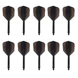 HomeSoGood 10PCS Black Dart Tail Set,Standard Dart Flights and Shafts one Piece Accessory Accessories Tools(10Pcs,Black)