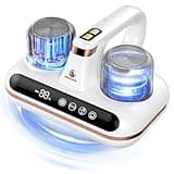 Amzany Mattress Vacuum Cleaner - 5-in-1 Cordless Bed Vacuum Cleaner, Powered by UV-C Light & Ultrasonic Technology, 16Kpa Strong Suction,Low Noise,Suitable for Dust, Pet Hair, Etc.