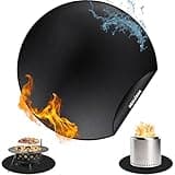 NEZUIBAN 36'' Fire Pit Mat for Solo Stove Bonfire, Round Fireproof Under Grill Mat for Deck,Patio,Grass
