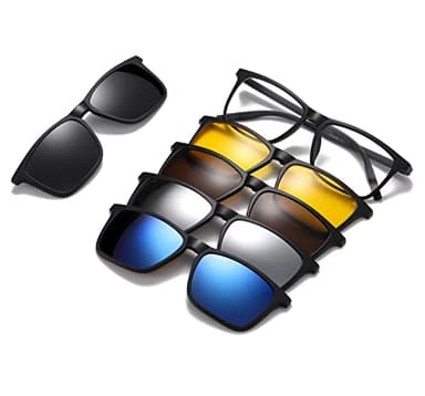 RuiJinGen Magnetic Polarized clip on sunglasses for man and women UV protection TR90 Frame Night Driving AM09