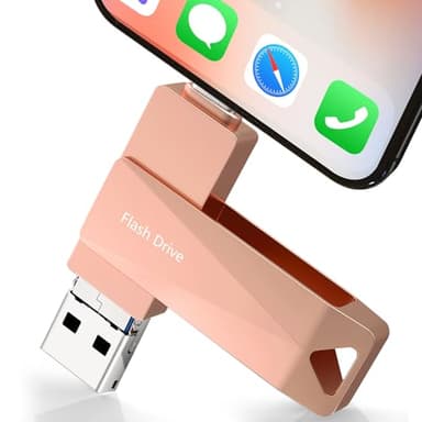 512GB Photo Stick for Phone, Qainerly USB Flash Drive for Phone All Models, 4-in-1 Design Transfer Storage, iPad/PC/Android