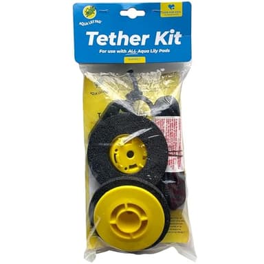 Aqua Lily Pad Replacement Tether Kit with Grommet and Tether, Fits 1 3/8 to 1 3/4 Inch Floating Water Mats, Works with Most Pad Brands
