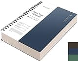 EMSHOI A4 Spiral Notebook College Ruled Lined Journal, 11.2" X 8.27", 300 Pages/150 Sheets, Easy Tear Perforated Pages, 100gsm Thick Paper, Waterproof Softcover, for School Work Writing-Blue