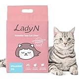 Lady N Granular Tofu Cat Litter Mini-Pellet Compatible with Automatic Self Cleaning Cat Litter Box, Strong Clumping Ultra Absorbent Natural Litter, Low Tracking, Odor Control Activated Charcoal 9lb