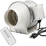 Voltset 4 Inch Duct Fan, Inline Ventilation Exhaust Fan with Remote Control, 280 CFM Duct Intake Fan High Efficiency Air Fan for Duct Vent Bathroom, Kitchen, Grow Tent, Hydroponics, 3D Printer