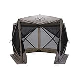 Gazelle Tents™, G5 5-Sided Portable Gazebo, Easy Pop-Up Hub Screen Tent, Waterproof, UV Resistant, 4-Person & Table, Desert Sand, 85" x 115" x 106", GG501DS