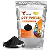 Yitentek DTF Powder Black - 1000g / 35.27oz Black Digital Transfer Hot Melt Adhesive for Black or Dark Colored Garments, DTF PreTreat Transfer Powder for All DTF and DTG Printers, 2.2LB