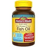 Nature Made Burp Less Ultra Omega 3 Fish Oil 1400 mg, Fish Oil Supplements, Omega 3 Supplement for Healthy Heart, Brain and Eyes Support, One Per Day, 45 Softgels