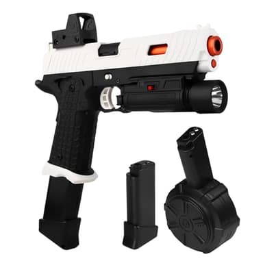 Gel Blaster Upgrade Version for X5 with Automatic FPS 120,with Goggles and Drum,for Ages 14 Years Old and up and Adults,for Outdoor Games,White