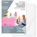 Phinus 72 Sheets Translucent Vellum Paper 8.5 x 11, Printable Vellum Jackets Vellum Paper for Invitations, Tracing Paper for Drawing Sketching, Invitation Belly Bands, Gift Box Liners, White