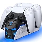 PS5 Controller Charger Station for PlayStation 5 Dualsense Controllers: Fast PS5 Dual Controller Stand Charger Dock-LED PS5 Controller Charging Station Accessories for PlayStation 5 Storage Kit