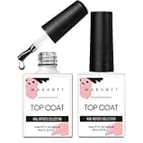 Makartt Gel Top Coat - 2 PCS No Wipe Top Coat Gel Nail Polish High Glossy Shine Finish Long Lasting, 10ML Clear Soak Off UV Nail Lamp, Salon Quality Art Design for Home Use Beauty Gift