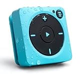 Waterproof Mighty Spotify & Amazon Music Player MP3 by AudioFlood with Waterproof Short Cord Headphones