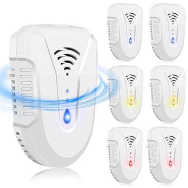 2026 Upgraded Ultrasonic Pest Repeller 6 Pack, Mouse Repellent Indoor Ultrasonic Plug in, Pest Control for Bugs Roaches Insects Mice Spiders Flies Cockroach Rodent Rat
