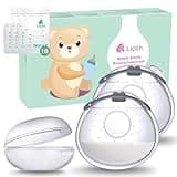 Lictin Breast Shell Breastmilk Collector for Breastfeeding-2 Pcs Silicone Breast Pad Nursing Cup Milk Saver for Nursing Moms Protect Sore Nipples Soft and Reusable with Box