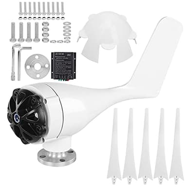 1600W Wind Turbine Generator, 5 Blade, 48V, Nylon Fiber, Low Speed Starting, for Home Marine Industrial Energy Equipment