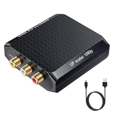 WENTER AV to HDMI Converter, 1080P RCA to HDMI Adapter, Mini Composite CVBS Audio Video Adapter Supports PAL/NTSC for VCR/VHS/Xbox/PS3/STB/N64/Wii/TV/PC/Blue-Ray DVD Players