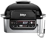 Ninja Foodi 5-in-1 Indoor Grill with Integrated Smart Probe, 3.9 L (4 qt.) Air Fryer