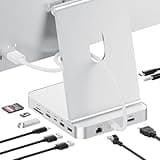PULWTOP Upgraded 11 in 1 USB C Hub for iMac 24 inch USB Hub 2021 2023 2024 Support M.2 SSD (NOT Included), iMac Hub M1 M3 M4 Accessories, 4K HDMI, 2.5G Ethernet, 5 USB A/C Max 10Gbps, SD/TF - Silver