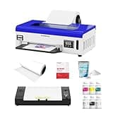 PUNEHOD DTF Printer A4 L800, DTF Transfer Printer with White Ink Circulatory DTF Printer Machine for DIY Print Dark and Light Fabrics Direct to Film Printer (A4 Printer+Oven)