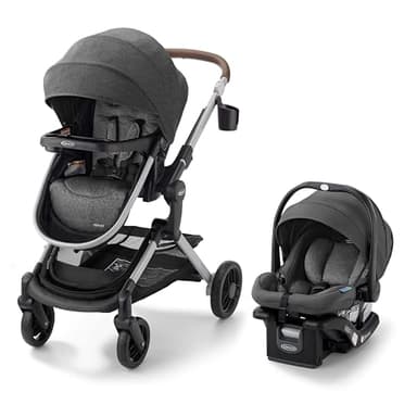 Graco Modes Nest Travel System, 3-in-1 Modular Carseat Stroller Combo, Includes the SnugRide DLX Infant Car Seat and Baby Stroller, Adjustable Slide2Me Car Seat Carrier to Toddler Stroller, Sullivan